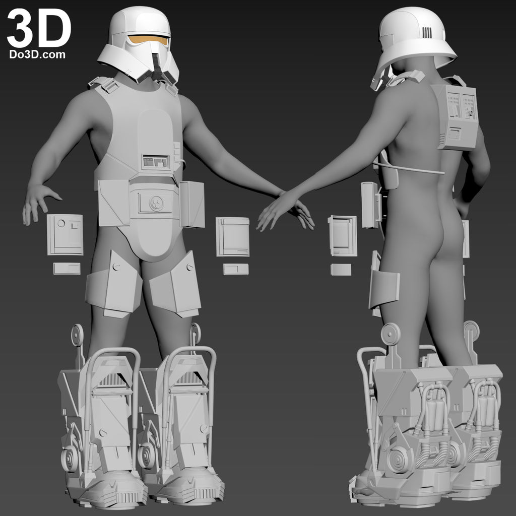 Range Trooper Helmet, Armor, and Boots Star Wars | 3D Model Project #4649