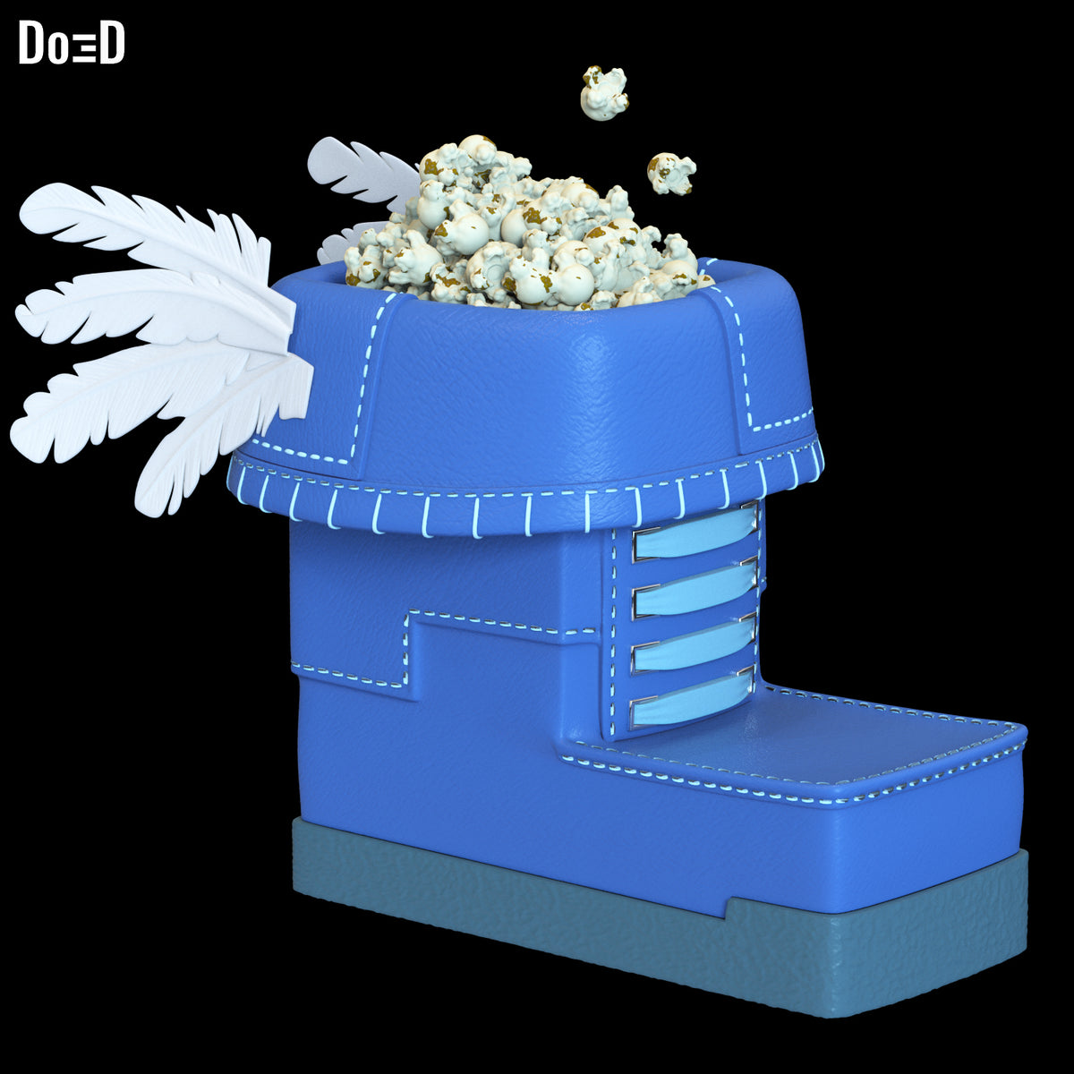 Popcorn Bucket Container Boots of Swiftness Minecraft Movie 3D Model STL #BOS78