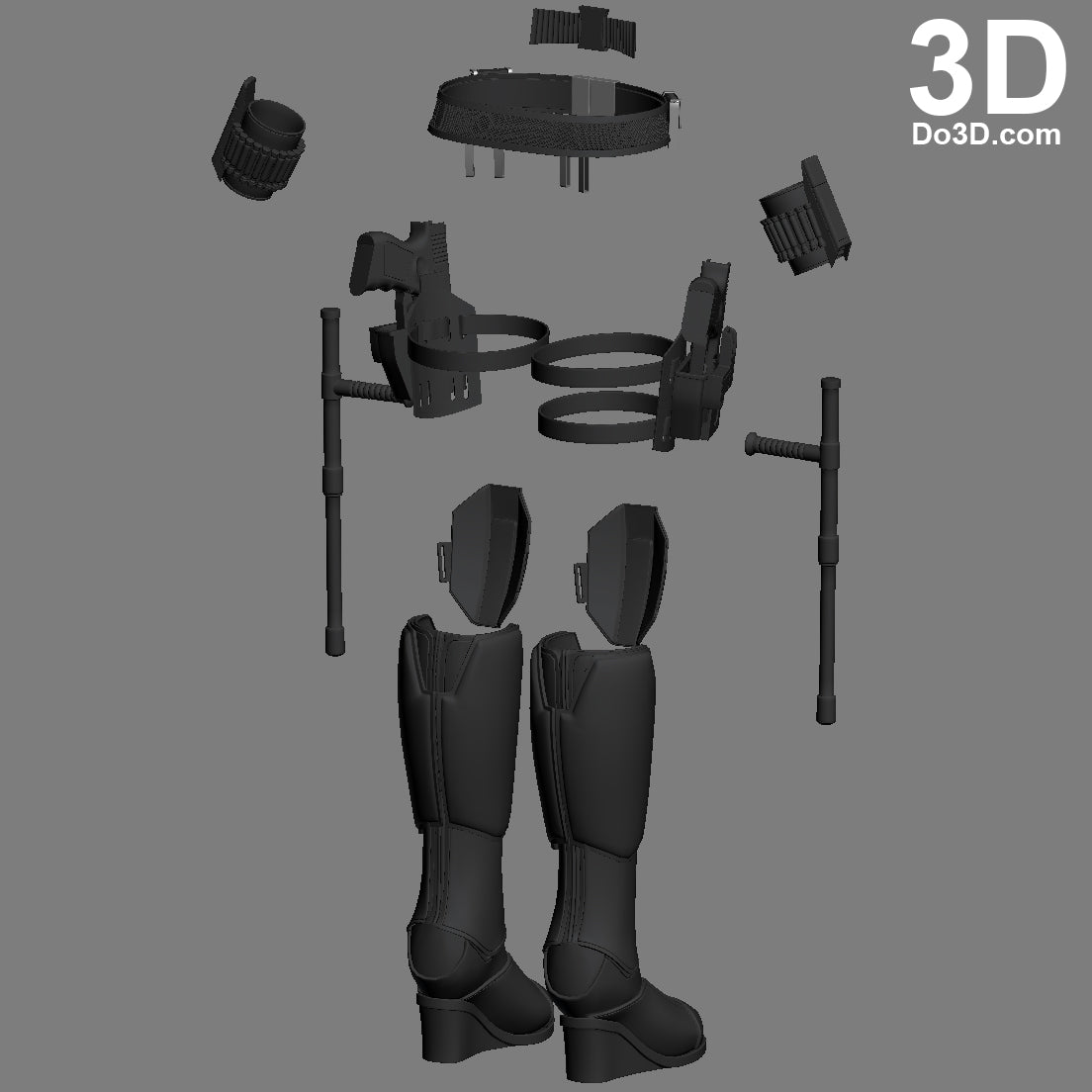 Black Widow Full Body Set from Captain America Civil War | 3D Model Project #696