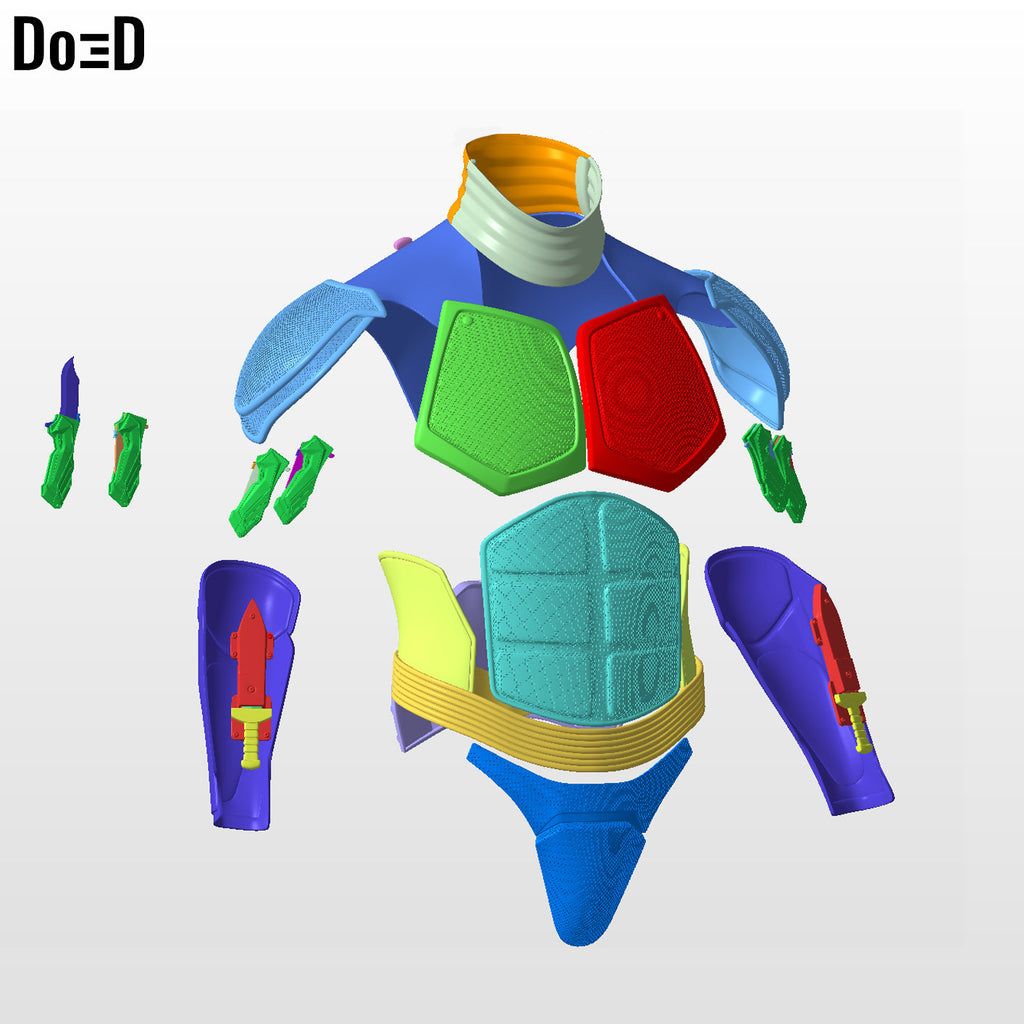 Black Noir body armors and weapons | 3D Printable Model STL File #BNB29