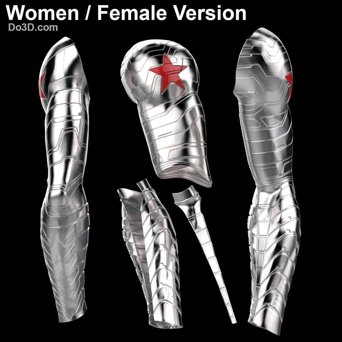 3D Printable Winter Soldier Arm Female Bucky, 3D Printable Model Project #814