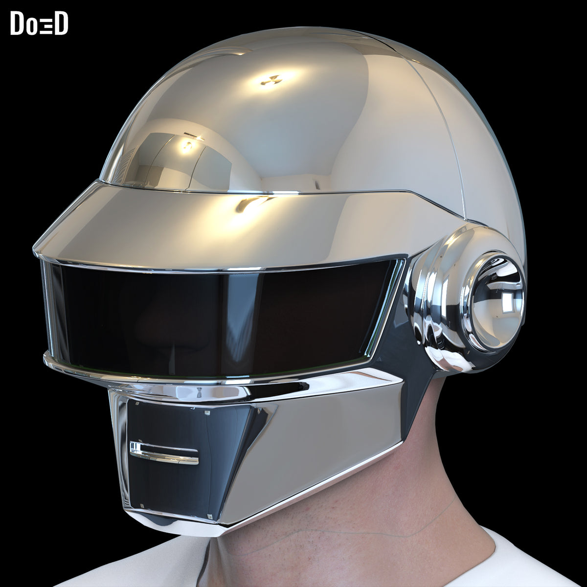 Daft Punk Silver / White Thomas Bangalter  Helmet | 3DPrintable Model STL #D444