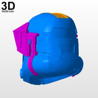 3D Print Model: Havoc Trooper Action Figure / Statue Head Squad Squadron Helmet