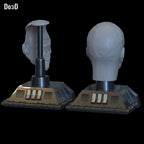 Helmet Stand Battle Damaged Darth Vader Obi-wan Kenobi | 3D Printable Model #222