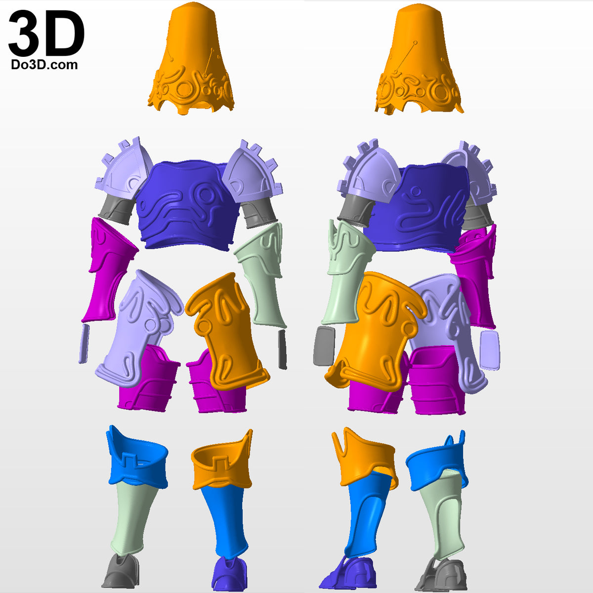 Breath of the Wild Ancient Armor Link's Guardian Set | 3D Model Project #5602