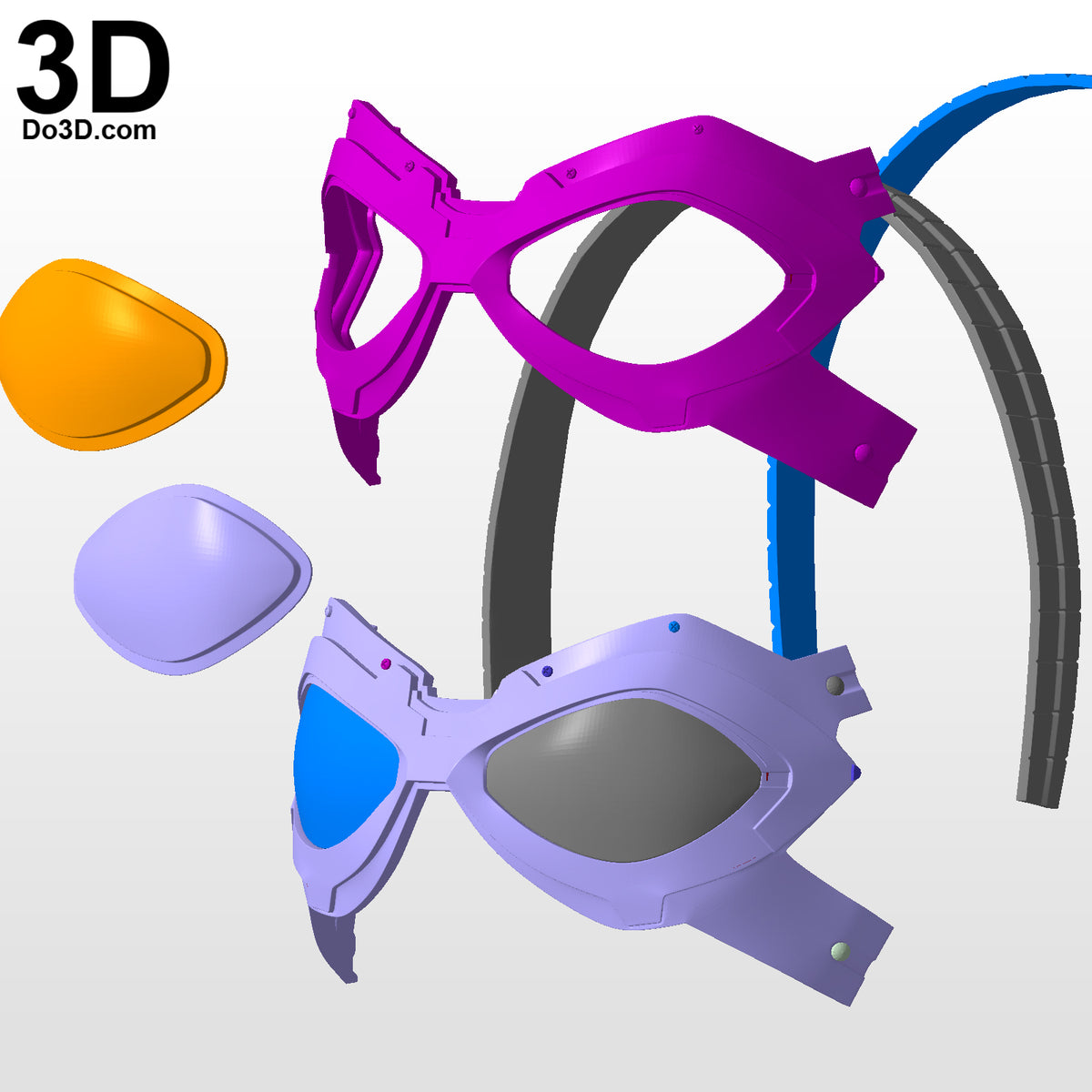 3D Print Model: Winter Soldier Bucky Goggles |  Print File Format: STL #N33