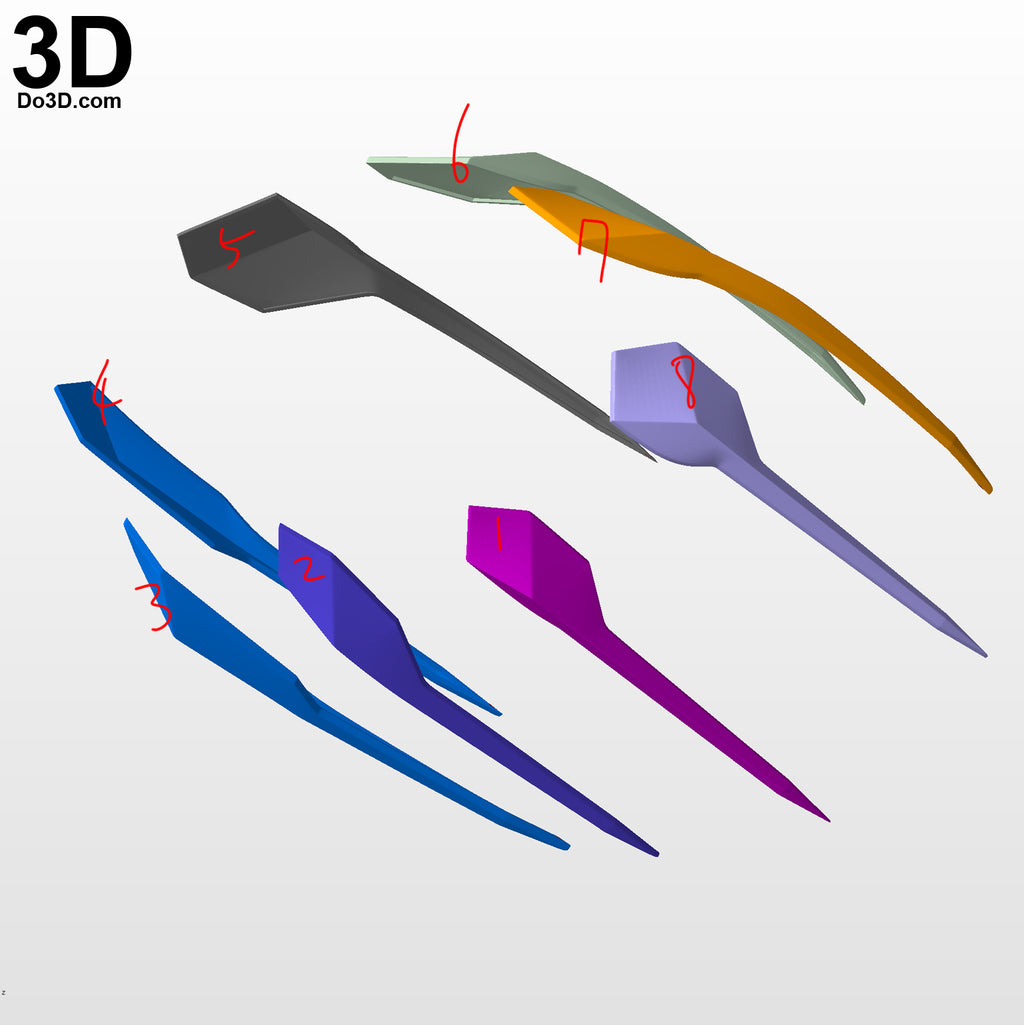 Black Panther 2018 Body Accessory Claws, Necklace, 3D Model Project #4002