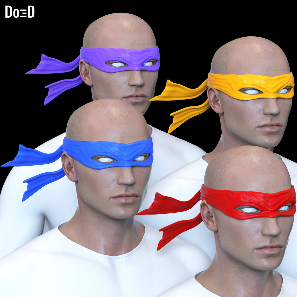 Teenage Mutant Ninja Turtles 1990 Mask 3D Printable Model Raphael #TMNT90