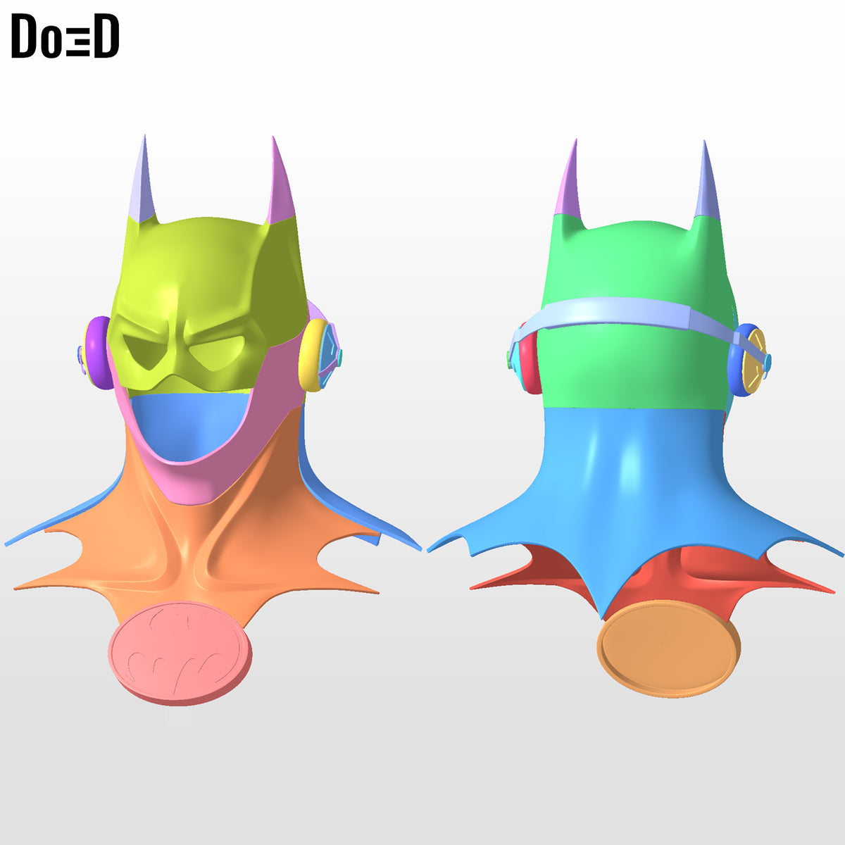 BatFlash Helmet: Modified Batman Cowl The Flash 2023 3D Printable Model STL #F38