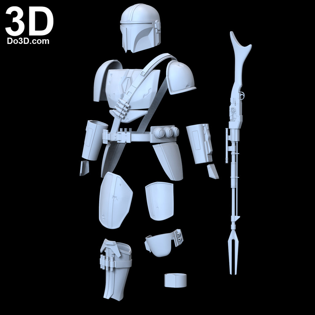 Mandalorian Original Base Armor Set | 3D Model Project #6202