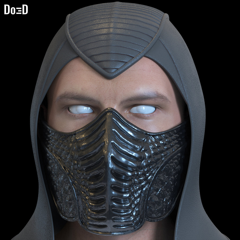 Noob Saibot Mask & Hood Bi-Han Mortal Kombat Movie 2 3D Print File #NSB73