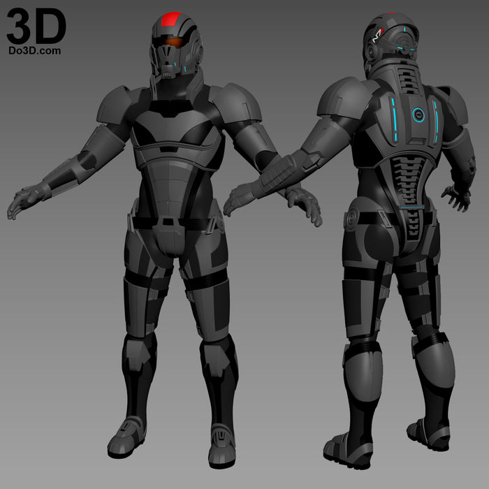 N7 Commander Shepard Armor Mass Effect Andromeda, 3D Model Project #3197