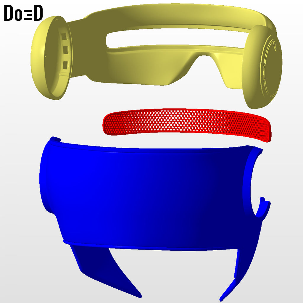 X-Men 97 Cyclops Visor and Back Helmet Cover | 3D Printable Model #C97