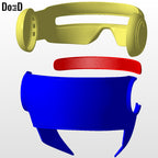 X-Men 97 Cyclops Visor and Back Helmet Cover | 3D Printable Model #C97