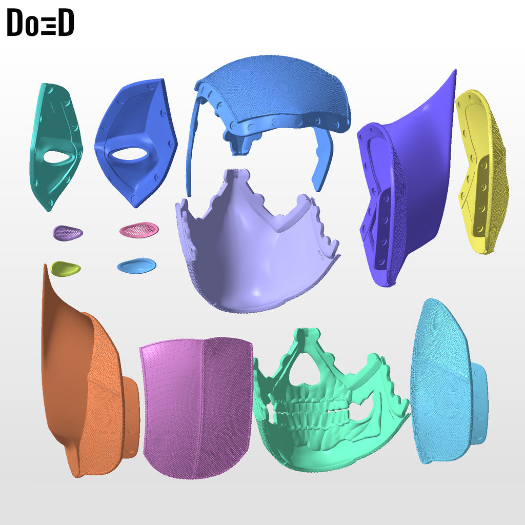 Bundle: Deadpool 3 Helmet + Wolverine Ear & Skull 3D Printable Model STL #D2619