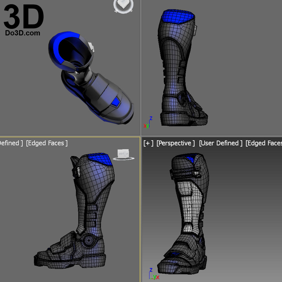 Soldier 76 Overwatch Boots Shin | 3D Model Project #2045