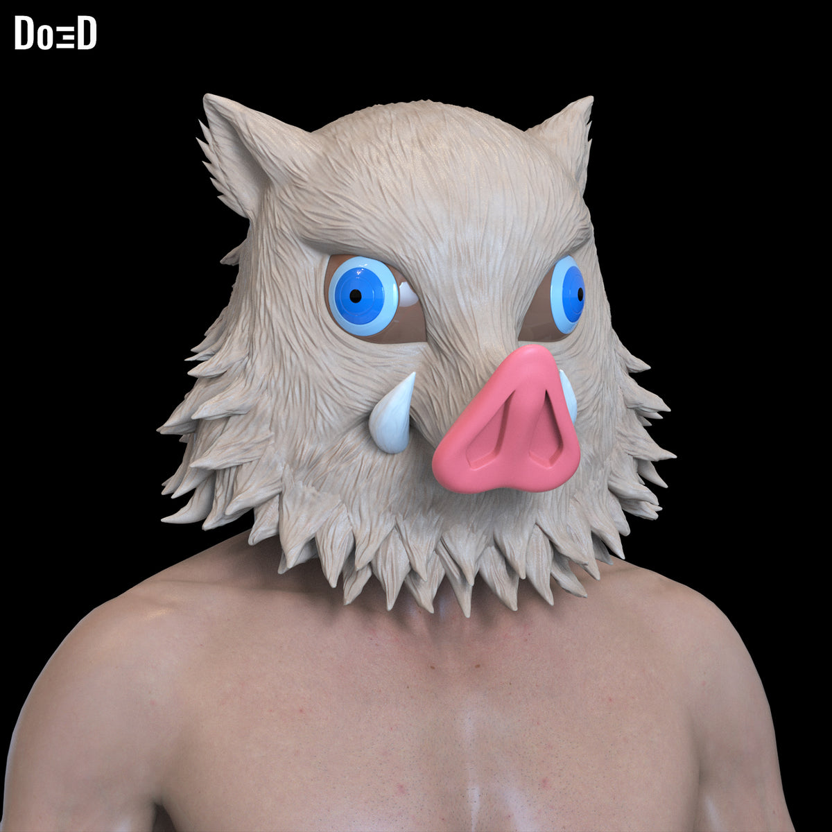 Inosuke Boar Helmet Mask Demon Slayer Kimetsu no Yaiba | 3D Model #IB211