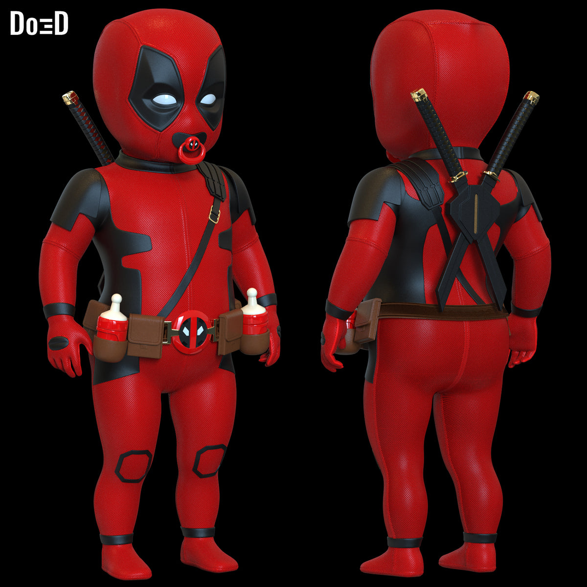 BabyPool Deadpool Figure Version 1:1 Statue 3DPrintable Model Print File #BP24