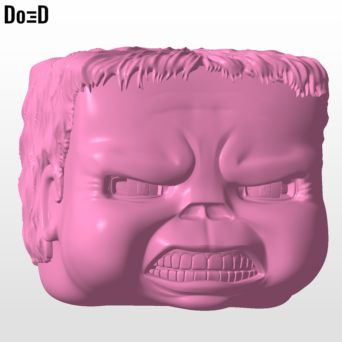 Angry Baby Zombie Head Life Size or Any Scale Minecraft Movie 3D Model STL #BZ35