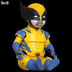 Baby Wolverine Sitting Figure Statue 3D Model Print File #BW36
