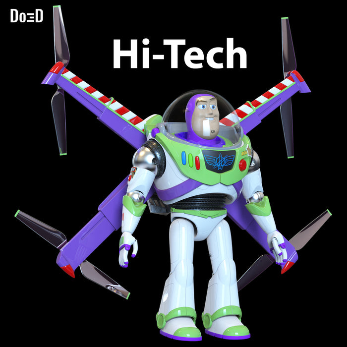 Hi-Tech Buzz Lightyear Life Size Scale Statue Toy Story 5 High Tech 3D Model #BL