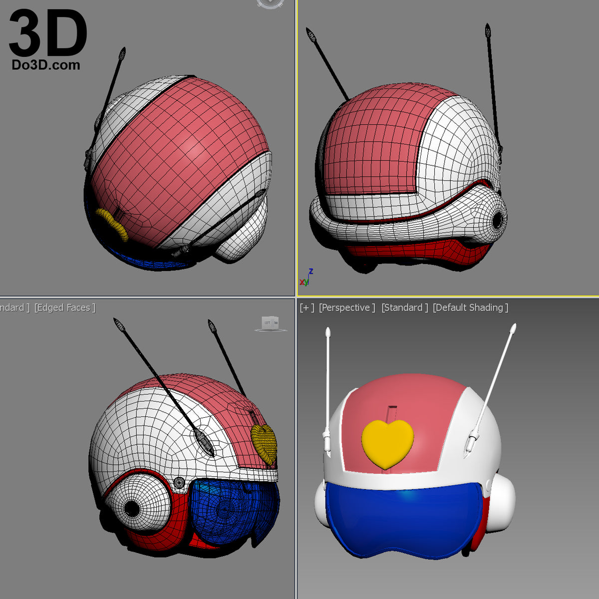 SaiyaMan 2 Helmet Dragon Ball Saiyagirl Saiyawoman  | 3D Model Project #2673