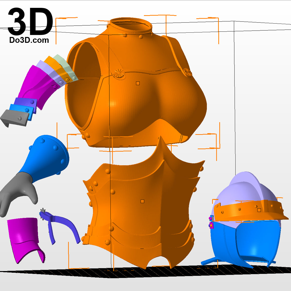 Casca Berserk Helmet and Full Body Armor + Staff | 3D Printable Model STL #2327