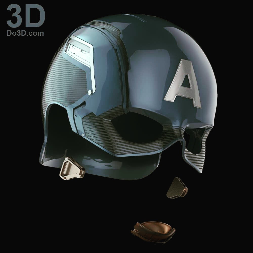Captain America Helmet from Civil War | 3D Printable Model STL #355