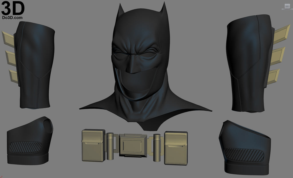 Batman V. Superman Cowl, Belt, Gauntlet, Glove DOJ 3D Printable Model Set #1546