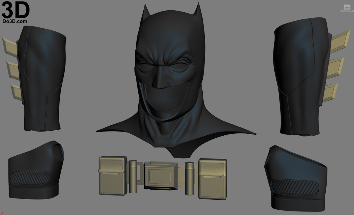 Batman V. Superman Cowl, Belt, Gauntlet, Glove DOJ 3D Printable Model Set #1546