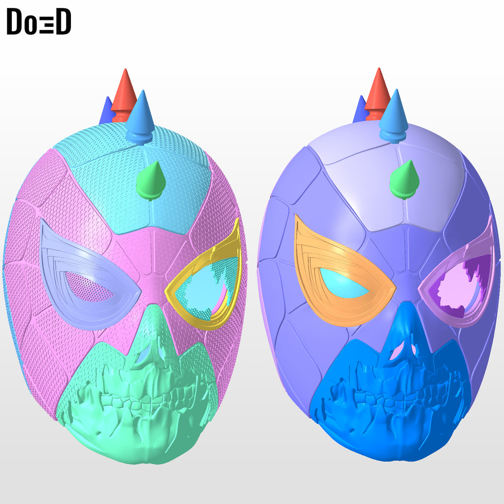 Zombie Spider Punk Helmet Spider-man 3D Printable Model STL #ZP33