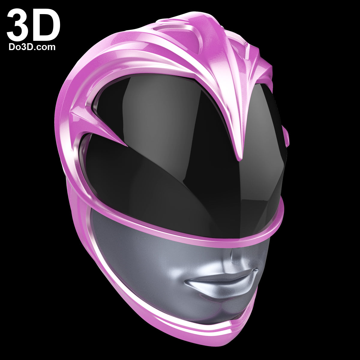 Power Rangers 2017 Red Blue Black Yellow Pink 3D Helmet Model Project #1819