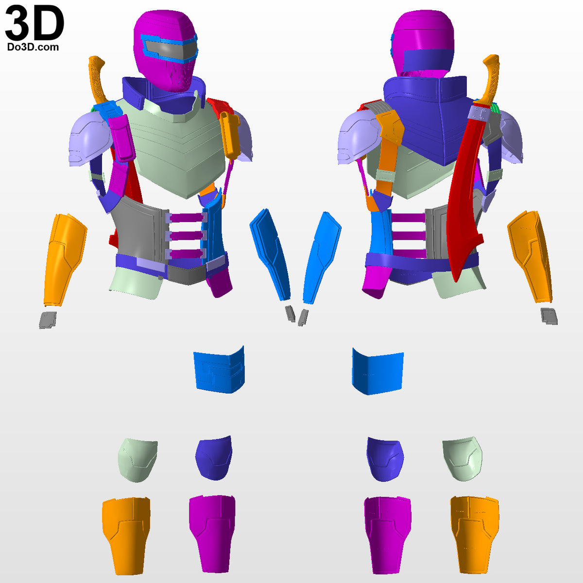 Vigilante Armor and Sword from Peacemaker 3D Printable Model STL File #V284
