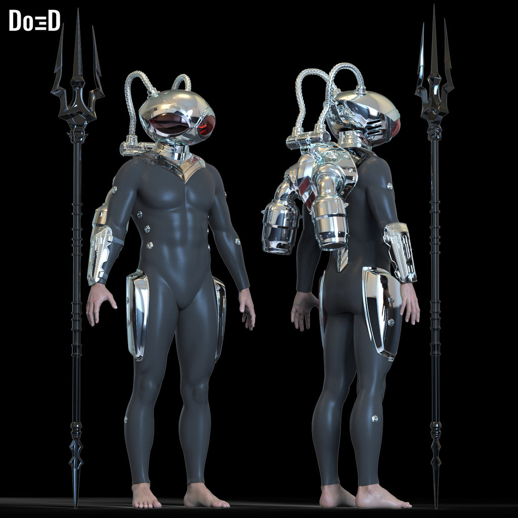 Black Manta Full Pack Armor + Trident Aquaman 2023 3D Printable Model STL #B971