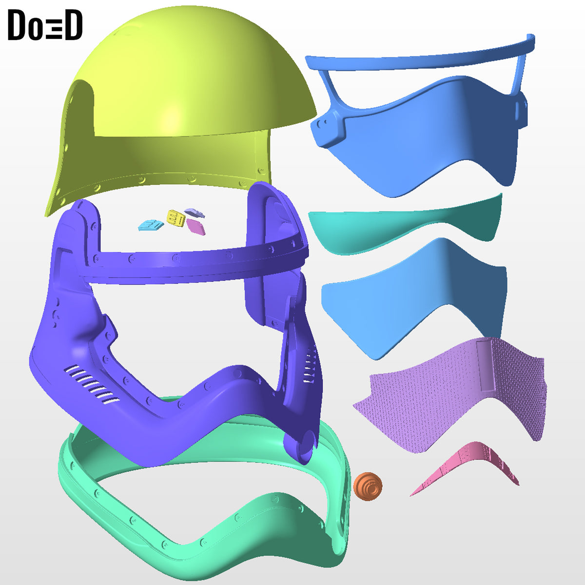 Stormtrooper First Order Armor + Helmet Star Wars TFA | 3D Model Project #45