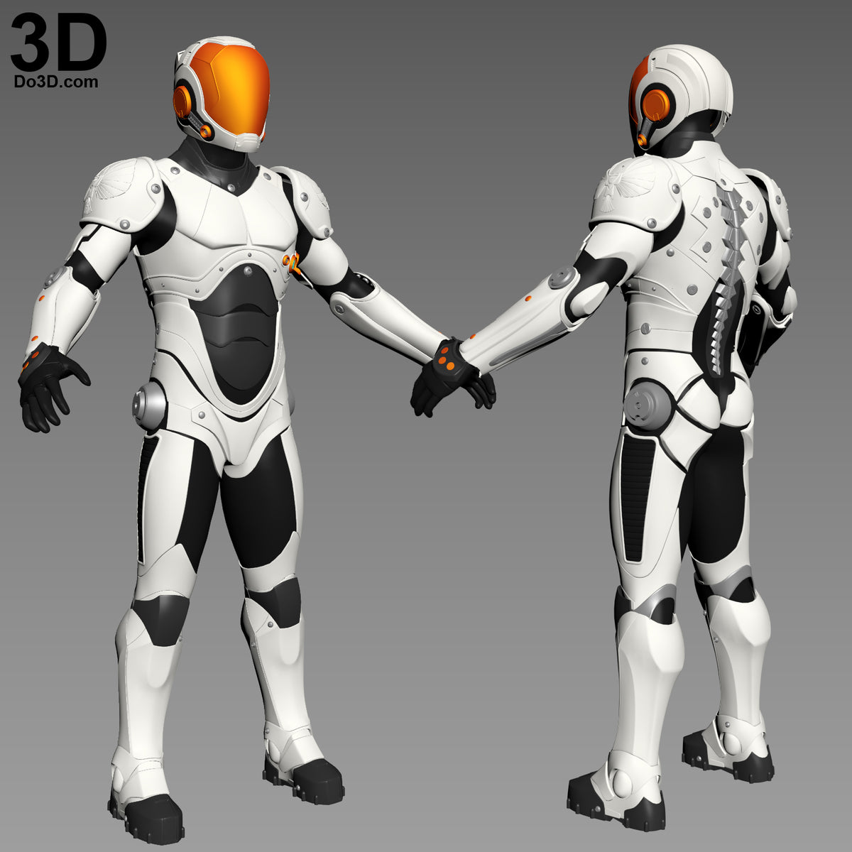 Pacific Rim Jaeger Ranger Pilot Drivesuit and Helmet | 3D Printable Model #4117