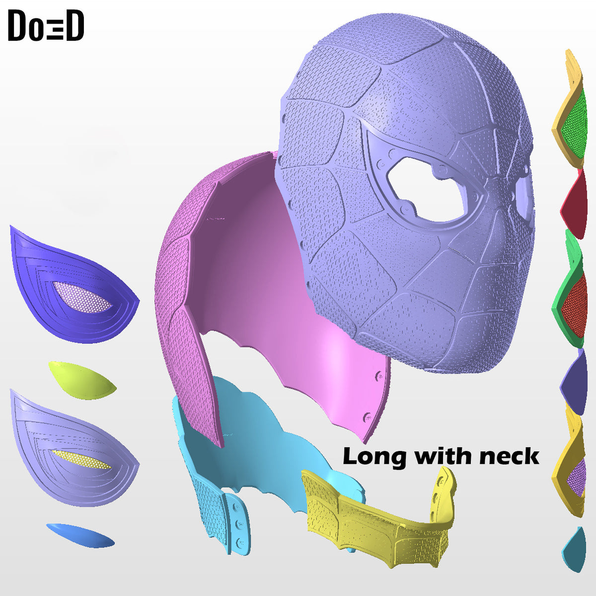 Iron Spider Endgame Spider-man Face Shell Helmet 3D Printable Model STL #4544