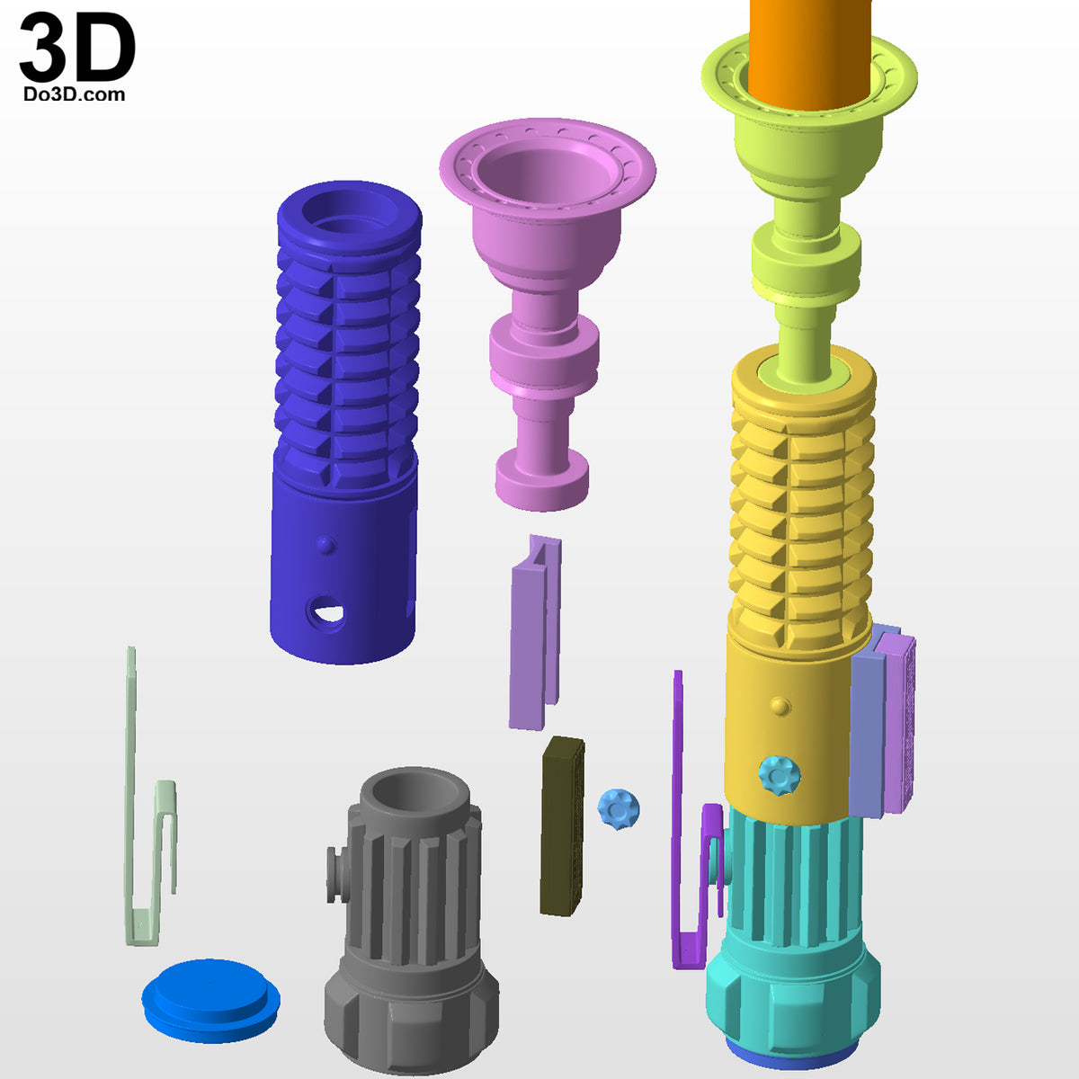 Lightsaber Obi-wan Kenobi Obiwan Light Saber 3D Printable Model STL File #OK16