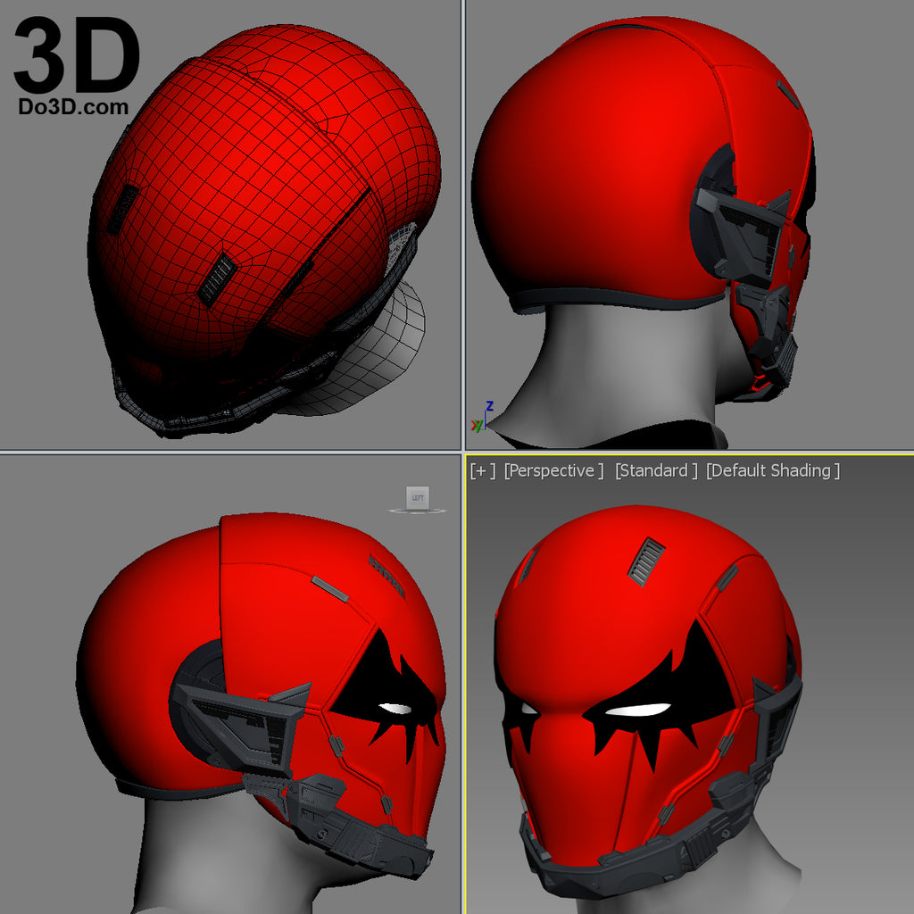 Red Hood Joker Variant Helmet Cowl | 3D Model Project #N02