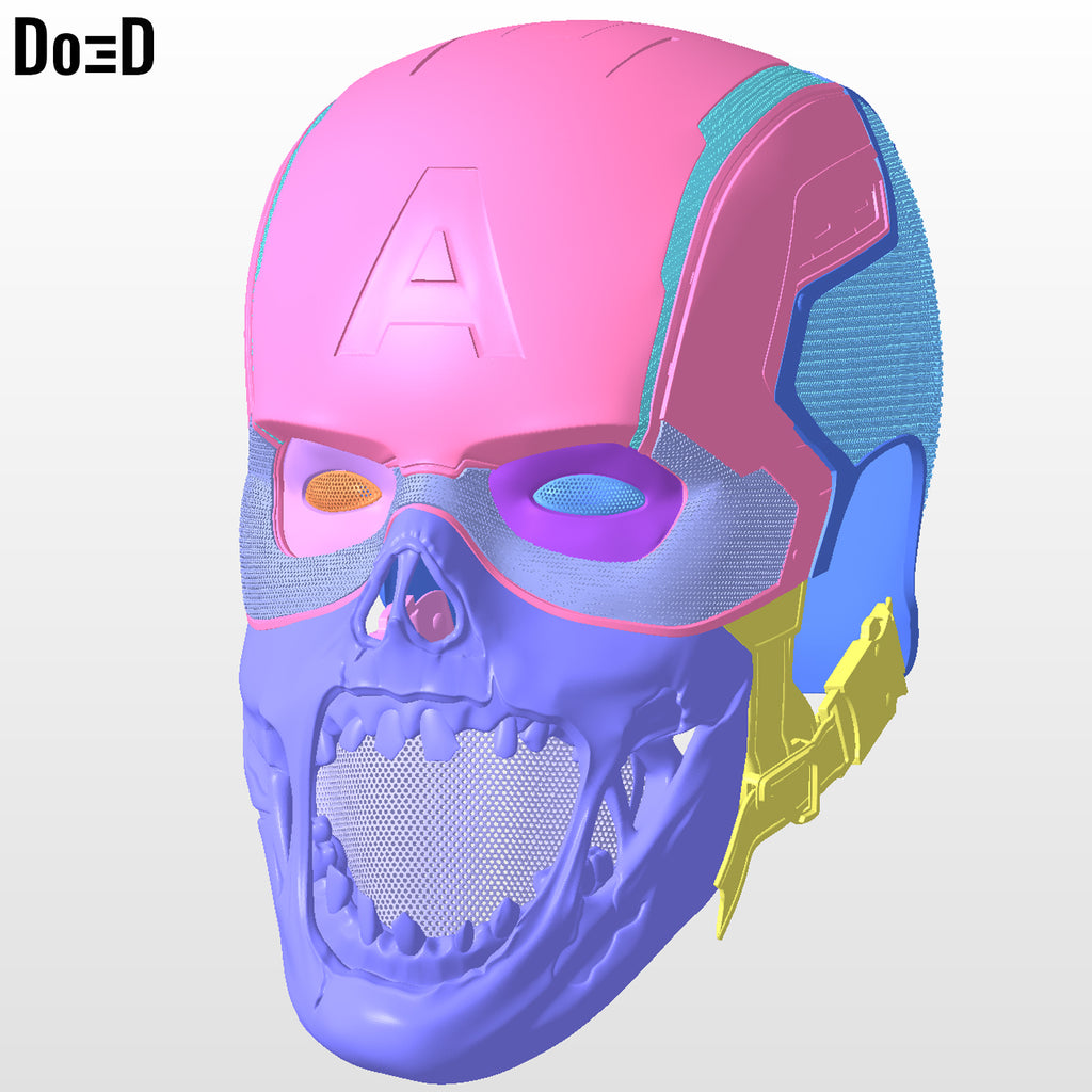 Zombie Captain America Helmet | 3D Printable Model STL #ZCT741