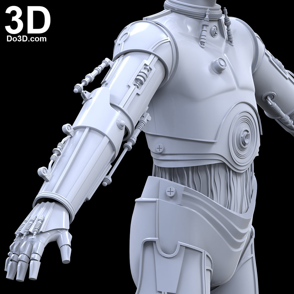 C-3PO C3PO Star Wars V: The Empire Strikes Back ESB 3D Printable Model STL #3959