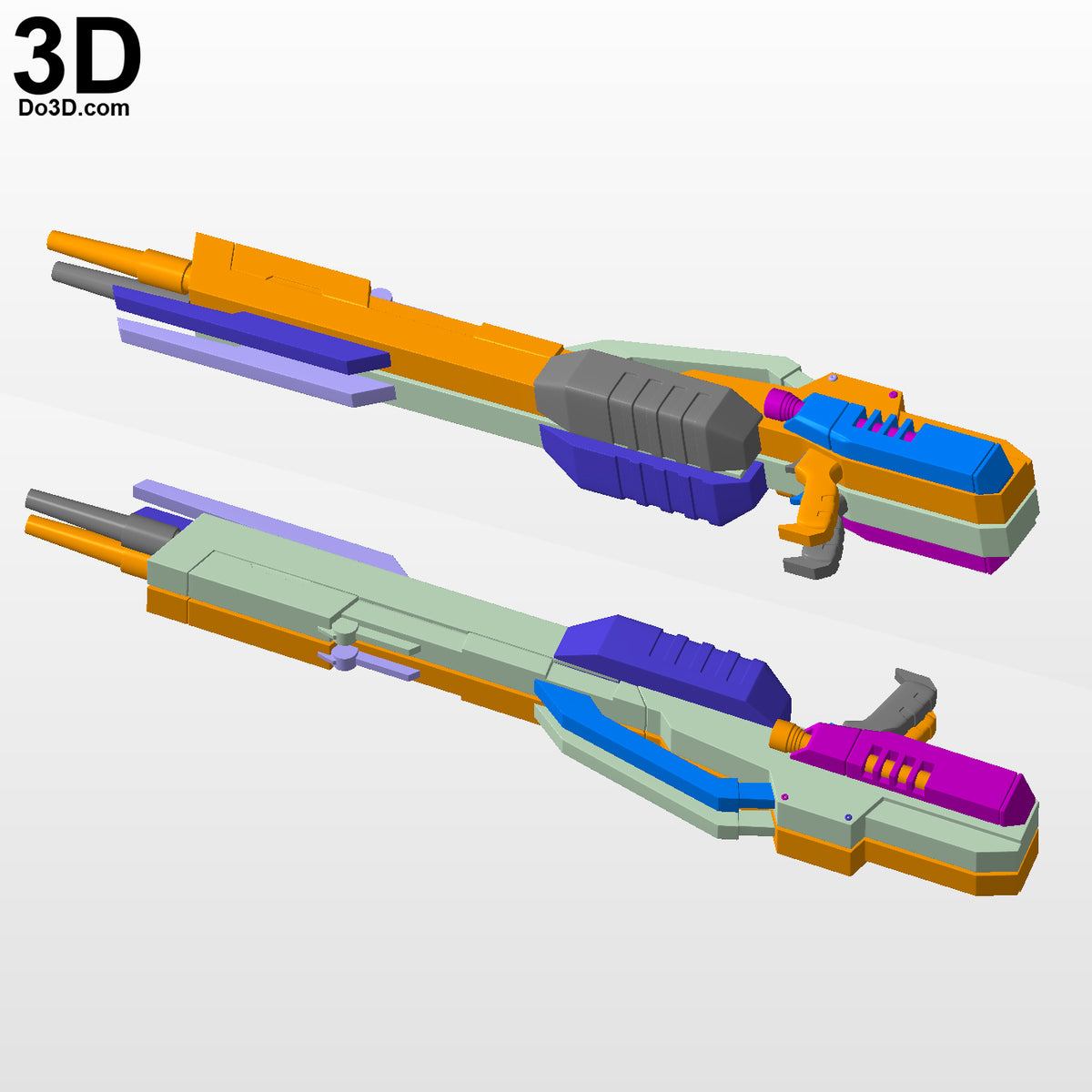 XXXG-00W0 Wing Gundam Zero Twin Buster Rifle, Blaster | 3D Printable Model #4711