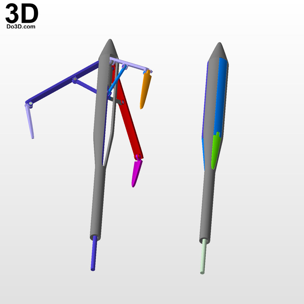Batman Gauntlet with grapple gun with hinges and slider 3D Printable Model #TB71