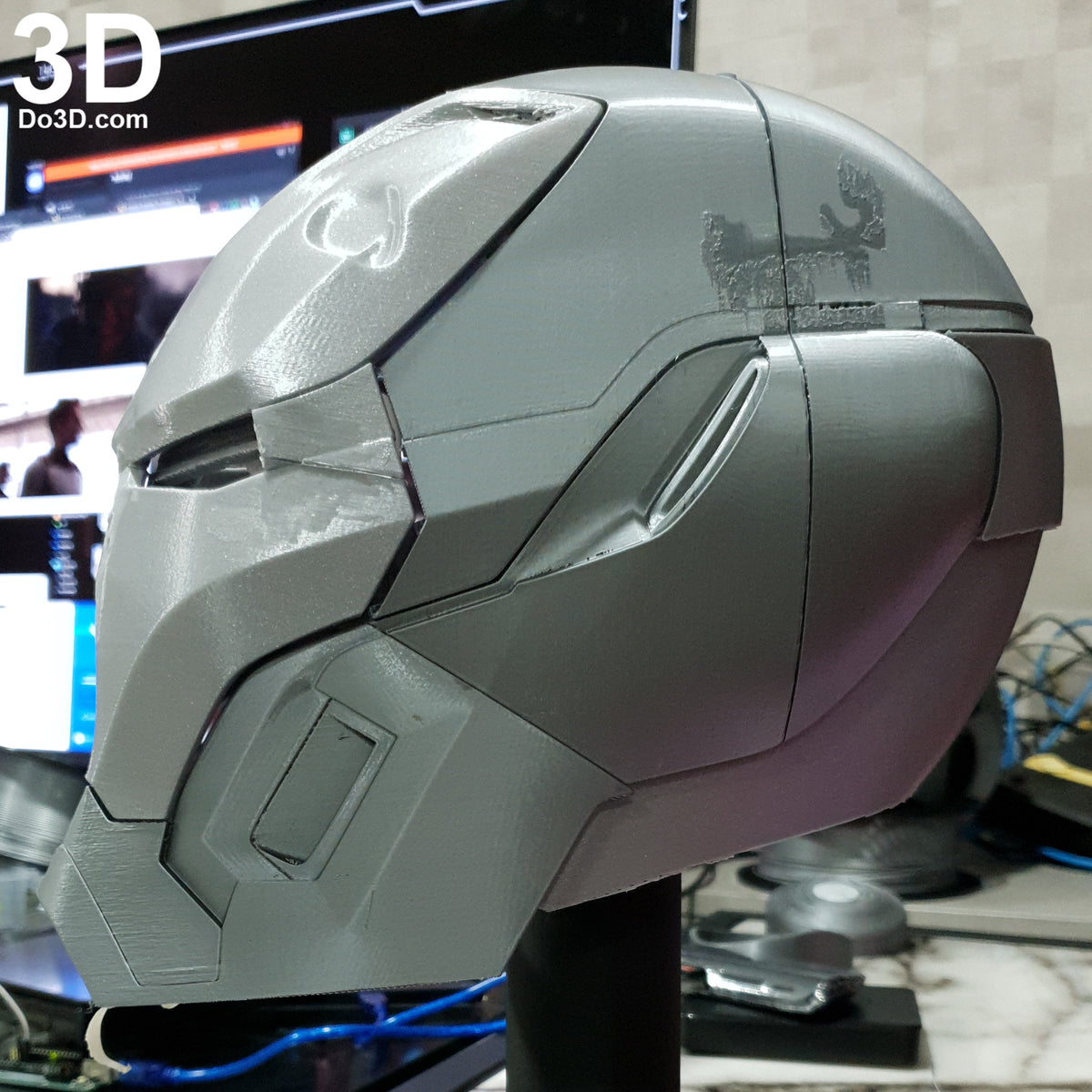 Iron Man Mark L MK 50 Damaged Smashed Helmet Endgame 3D Printable Model #5385