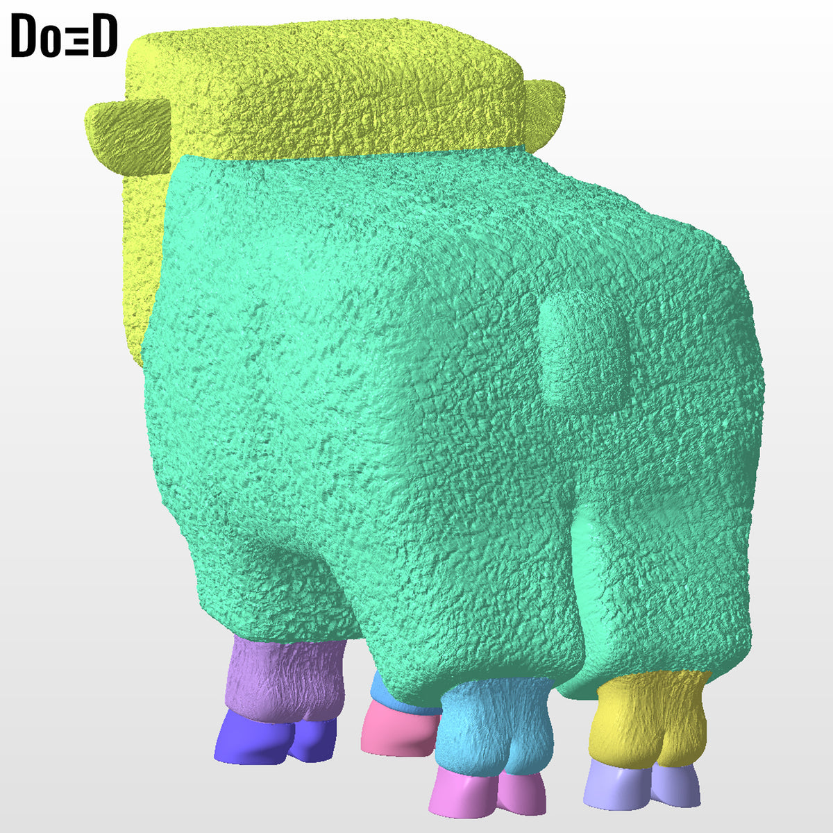 Pink Sheep Statue Life Size Any Scale Figure Minecraft Movie 3D Model STL #PS171