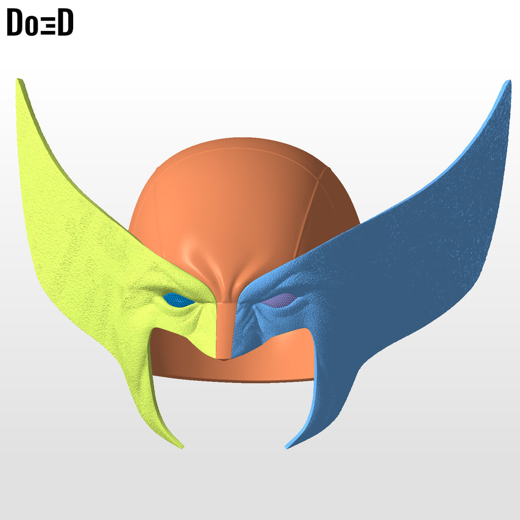 Wolverine Cowl / Helmet (Brown Suit Version) 3D Printable Model Print File #WB13
