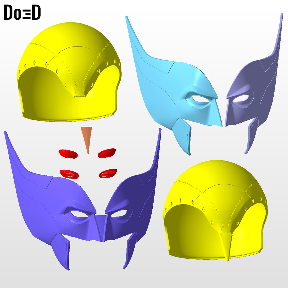 Wolverine X-Force Style Helmet Cowl | 3D Printable Model Print File #WX222