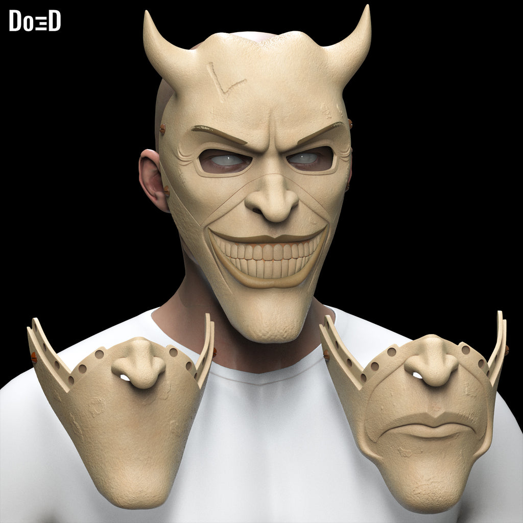 The Grabber Mask from The Black Phone Swappable Smiling Frowning No Mouth #GBP12