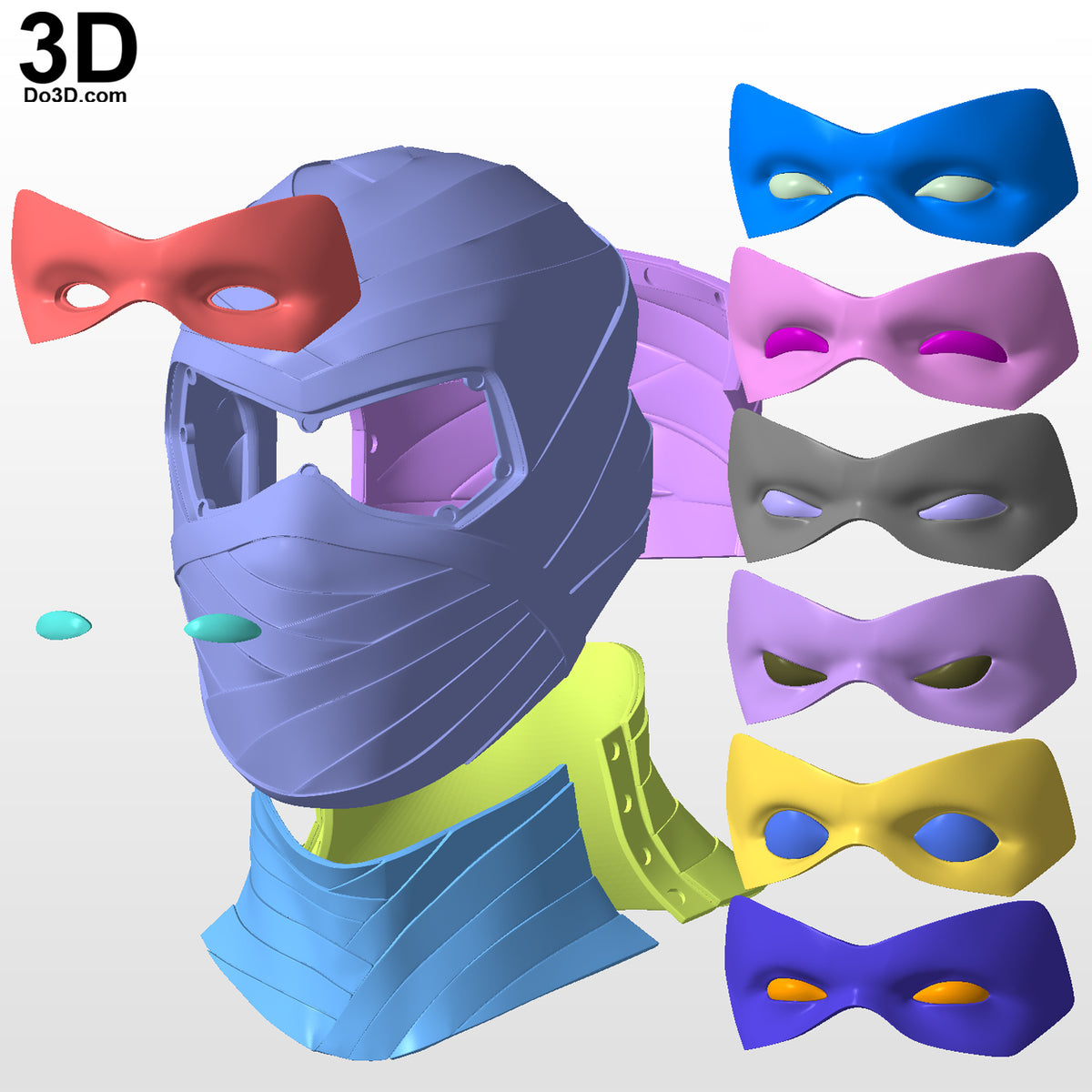 Moon Knight Helmet / Face Shell with Swappable Eyes | 3D Printable Model #M157