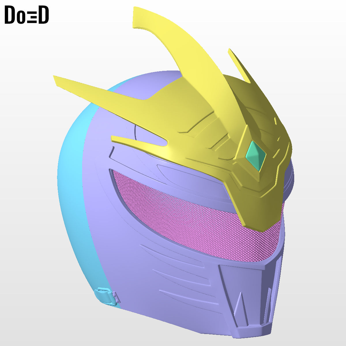 Lord Drakkon Mysterious White Power Ranger Helmet + Coin 3D Model Project #1965